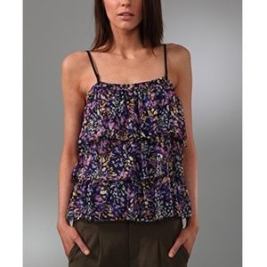 NWOT Catherine Malandrino Silk suede strap top 6